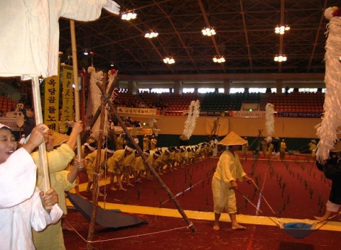 영광 옥당골 들노래 경연모습
