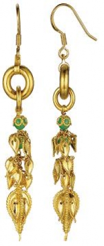 백제 금 귀걸 출토지:공주 무렬왕릉(국보157호)