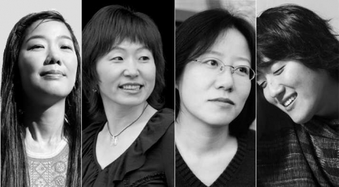 인터파크도서와 창비가 독자 50쌍을 초대해 ‘은희경, 윤성희 북콘서트’를 연다. (왼쪽부터)북콘서트에 출연하는 이상은, 은희경 작가, 윤성희 작가, 하이 미스터 메모리