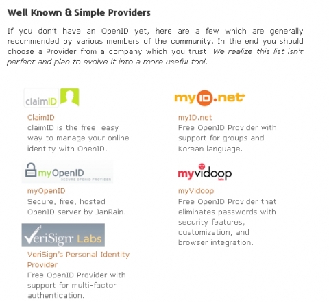 오픈아이디 커뮤니티 ‘OpenID.net’에서 Well Known & Simple Provider로 선정된 마이아이디넷