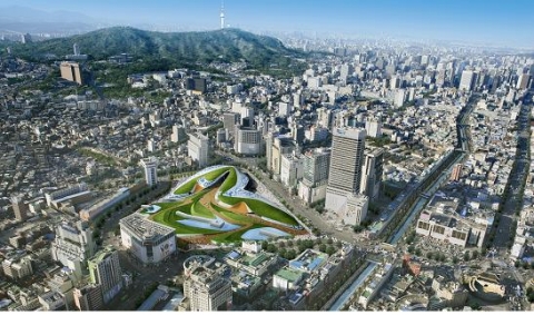 동대문 일대 실사 사진 + 조감도