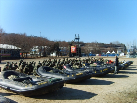 고무보트 육상훈련