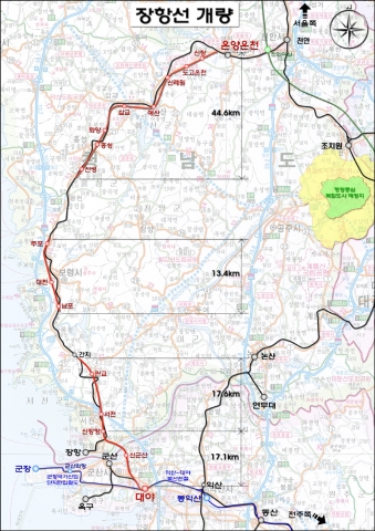 장항선 노선도