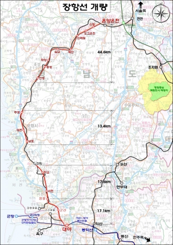 장항선 개통 노선도(수정 최종본)