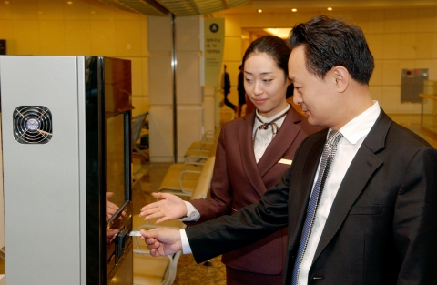 환자 진료, 검사 일정 등을 한눈에 알 수 있는 무인접수시스템.