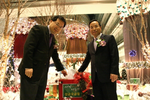 좌로부터 김명수 산은 노조위원장, 김창록 산은 총재