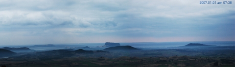 2007년 용눈이오름에서의 해돋이