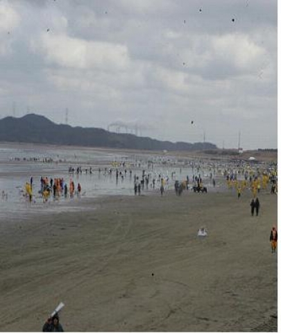 12월 13일 현재 신두리 해수욕장 모습