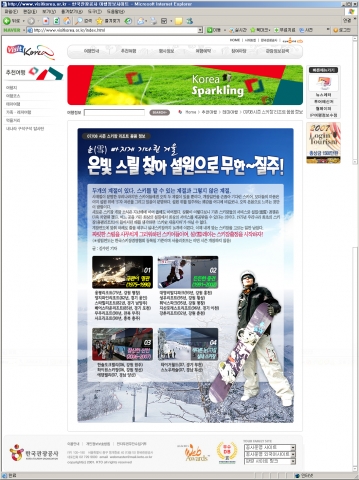 관광공사 여행정보사이트 캡처화면