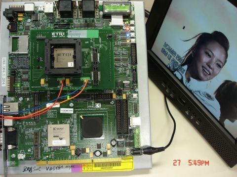 초저전력 동영상 압축 인코더를 시연하는 플랫폼 모습