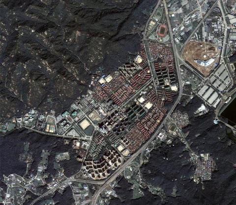 과천 정부종합청사 주변 지역의 모습(2007년 10월 5일)
