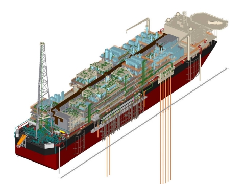 대우조선해양이 수주한 세계최대규모 FPSO 이미지 