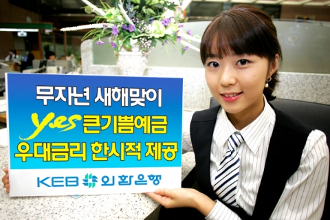 외환은행, 무자년새해맞이 ‘YES큰기쁨예금’ 우대금리 한시적 제공