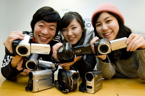 소니 코리아가 새로 선보인 2008년 핸디캠 신제품 7종