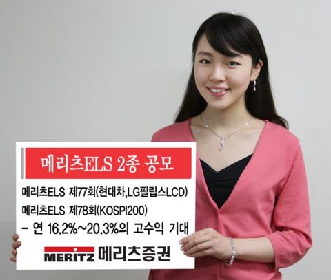 메리츠증권, 메리츠ELS 2종 공모