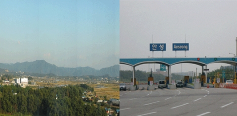 (좌)공도지구 전경(우)안성 인터체인지
