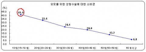 외모를 위한 성형수술에 대한 소비관
