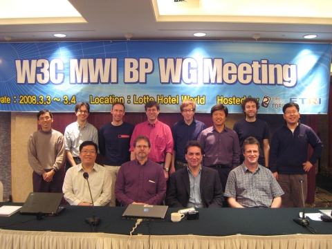 W3C 모바일웹 모범사례(BP :Best Practice) 워킹그룹내의 전문가들의 모습