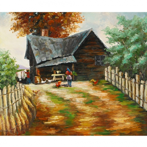 진산 작 - The Village Cottage