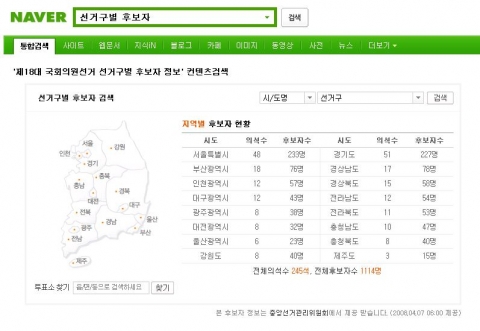 [예시]선거구별후보자