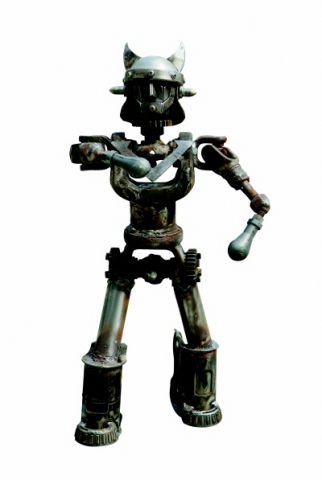 고철을 활용해 만든 로보트태권브이