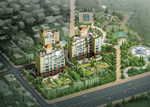 아차산 인앤인 W-Class 단지조감도