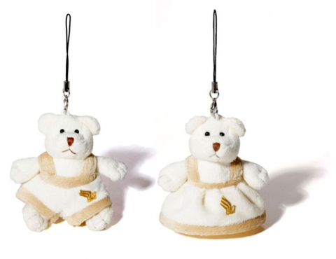 SIA Holidays_곰돌이 인형 핸드폰줄 세트