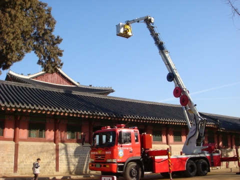 합동 소방훈련 장면