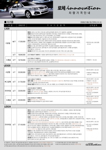 로체 이노베이션 가격표
