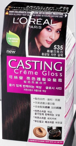 로레알파리 캐스팅 크림 글로스 535 황금빛 자연 갈색