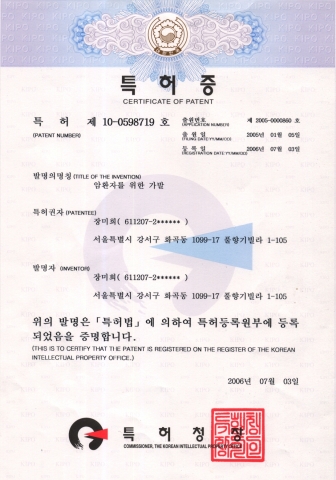 이지쓰위그 특허증