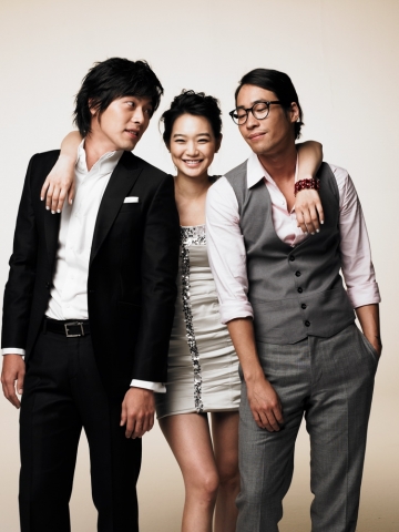 LG전자 엑스노트의 새모델로 발탁된 현빈(왼쪽), 신민아(가운데), 류승범(오른쪽).