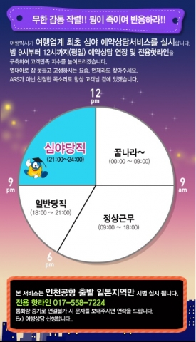 여행박사 심사상담 서비스 시간표