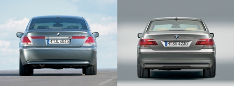 BMW-7시리즈 LCI패키지 장착전후(후면)