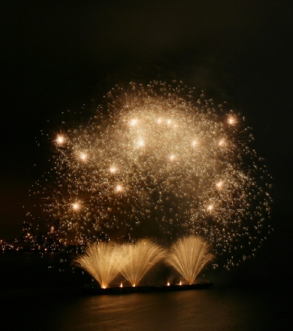 제5회 포항국제불빛축제의 개막을 알리는 불꽃쇼
