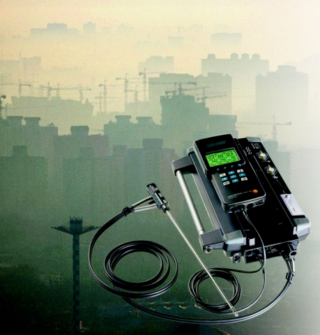 중국정부의 대기오염절감 활동에 사용되고 있는 testo 350