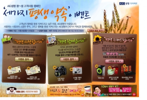 AIG생명 다이렉트 홈페이지 이벤트관련