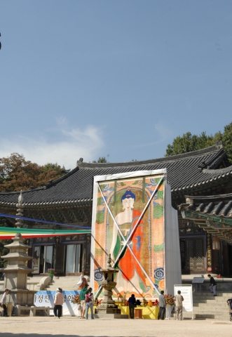 한국 HP, 디지털 프린팅 기술로 천은사 소장 초대형 괘불탱 재구현 작업 진행 참여