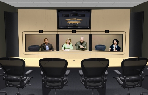 HP의 차세대 원격 영상회의 시스템인 할로 텔레프레즌스 솔루션 (Halo Telepresence Solution)