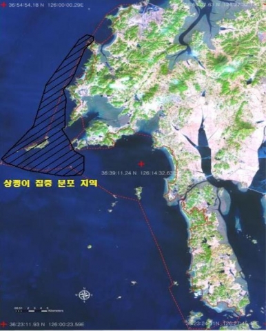 상괭이 분포지역 현황도
