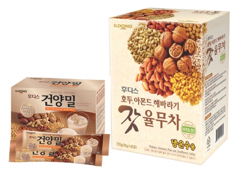 일동후디스 영양간식 2종  ‘건양밀’과 ‘호두·잣·율무차’ 겨울철 맞아 주목