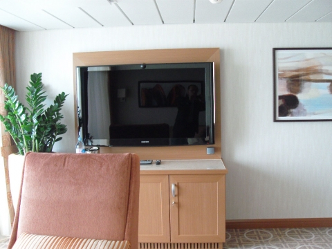 객실에 설치된 삼성 LCD TV