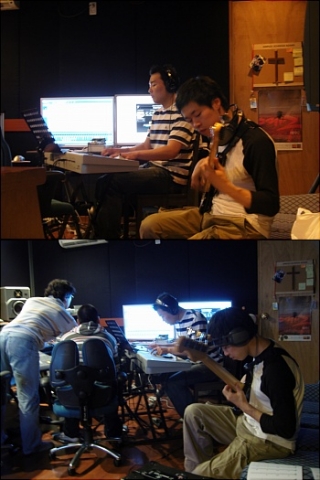 3인조 그룹 모노투스테레오 [녹음장면]