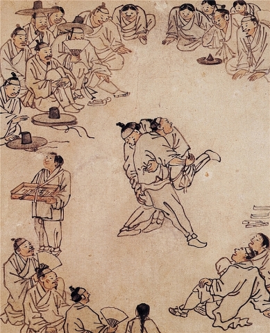 재단법인 거제시문화예술재단(이사장 김한겸)은 겨울방학을 맞은 이 지역 청소년들에게 한정된 학교교육의 영역을 넓히고, 청소년 교육을 위한 지역공동체간 노력의 일환으로 겨울방학 특별 전시 &#039;한 시간에 배우는 한국미술 1만년전&#039;을 기획하여 오는 12월 24일부터 2009년 2월 1일까지 선보일 예정이다. 김홍도 작 &lt;씨름&gt;