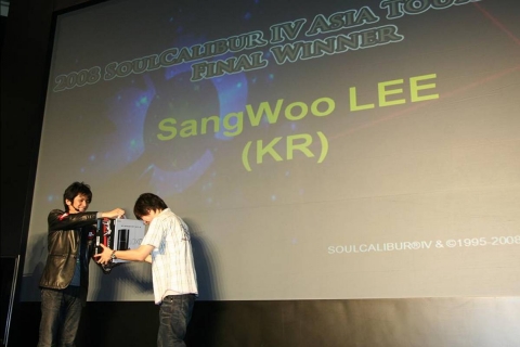 <2008 Asia Game Show>의 ‘소울 칼리버 4’ 대회 한국대표가 1위