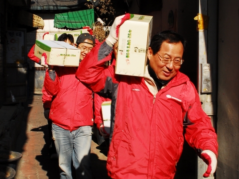 하나투어 대표이사 권희석 사장 및 임직원, ‘2009 사랑의 쌀 나누기’ 행사 실시