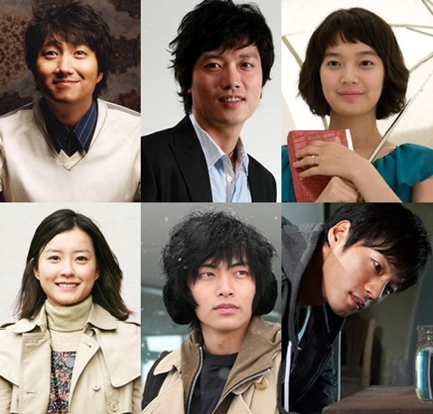 영화 ‘십억’에 출연하는 주요 배우들(왼쪽 위부터 시계방향: 박해일, 박희순, 신민아, 이천희, 이민기. 정유미)