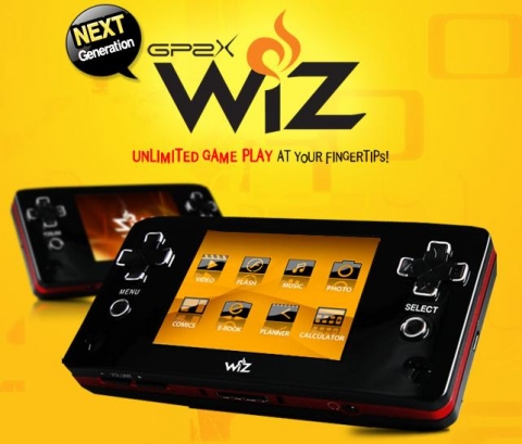 ETRI와 (주)게임파크홀딩스가 공동개발한 GP2X Wiz 휴대용 게임기