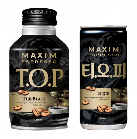 ‘맥심 T.O.P 더 블랙’ 275ml(좌), 200ml(우)