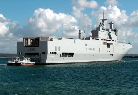 STX유럽이 2006년 프랑스 정부에 인도한 군용 수송함 ‘미스트랄(Mistral)호’